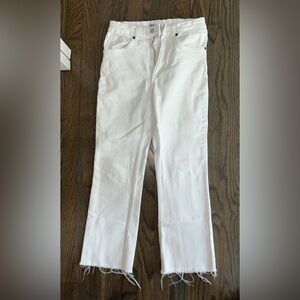 Zara White Boot Cut Jeans